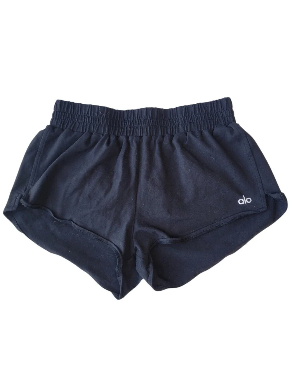 Alo Yoga Playmaker Dolphin Sweat Short Black Womens XS
